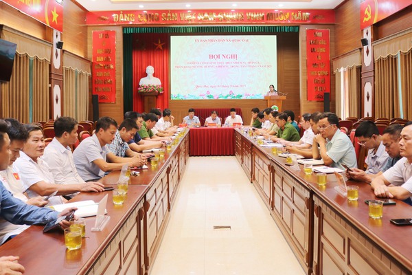 UBND xã Quốc Oai tổ chức hội nghị đánh giá phát triển kinh tế - xã hội, quốc phòng - an ninh tháng 8 và triển khai nhiệm vụ trọng tâm tháng 9/2025