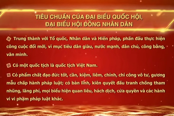 Tiêu chuẩn đại biểu Quốc hội, đại biểu Hội đồng nhân dân