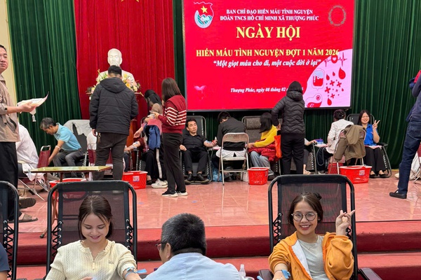 Lan tỏa yêu thương từ Ngày hội hiến máu tình nguyện xã Thượng Phúc lần thứ I năm 2026