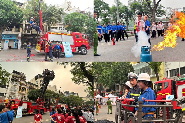 Tuyên truyền, trải nghiệm PCCC & CNCH cho đoàn viên, thanh thiếu nhi Phường Hoàn Kiếm