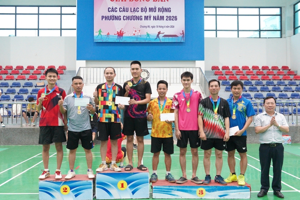 Giải bóng bàn các câu lạc bộ mở rộng phường Chương Mỹ năm 2026 nêu cao tinh thần thi đấu thể thao trung thực, cao thượng