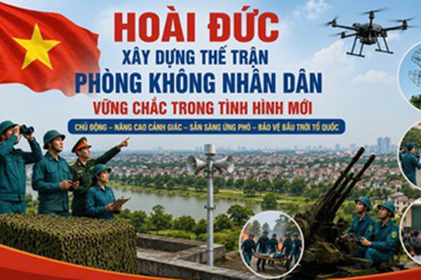 Hoài Đức xây dựng thế trận phòng không nhân dân vững chắc trong tình hình mới