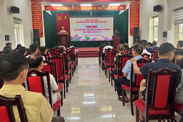 Hội đồng Giáo dục Quốc phòng và An ninh xã Hoài Đức khai mạc lớp cập nhật, bồi dưỡng kiến thức quốc phòng và an ninh cho đối tượng 4