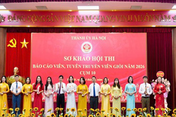 Hoài Đức đạt giải khuyến khích tại sơ khảo hội thi báo cáo viên, tuyên truyền viên giỏi cấp Thành phố năm 2026