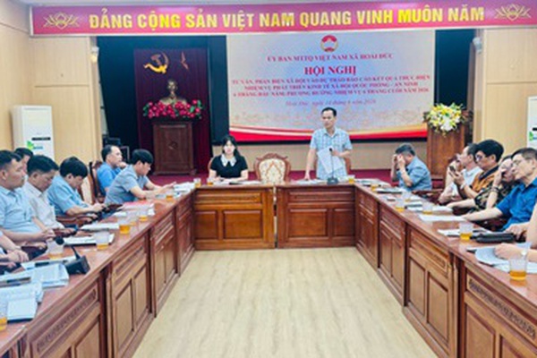 MTTQ xã phát huy vai trò phản biện xã hội, góp phần hoàn thiện Báo cáo phát triển kinh tế - xã hội 6 tháng đầu năm 2026