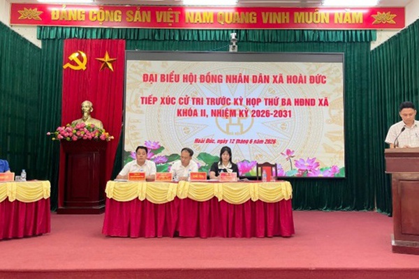 Đại biểu HĐND xã Hoài Đức khoá II, nhiệm kỳ 2026-2031 tiếp xúc cử tri trước Kỳ họp thứ 3