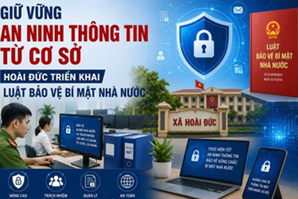 Hoài Đức triển khai Luật Bảo vệ bí mật nhà nước đảm bảo giữ vững an ninh thông tin từ cơ sở