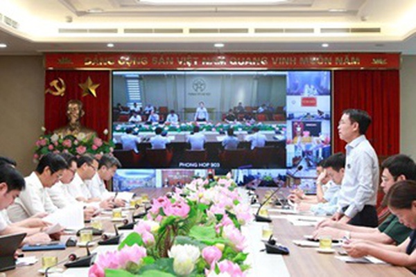 Ban Thường vụ Đảng ủy xã Hoài Đức tiếp sóng hội nghị về tiến độ các dự án trọng điểm và công tác giải phóng mặt bằng