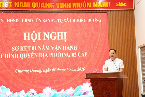 Xã Chương Dương sơ kết 01 năm vận hành chính quyền 02 cấp