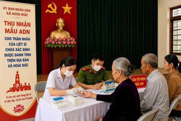 Hoài Đức triển khai thu nhận mẫu AND thân nhân liệt sĩ chưa xác định được danh tính