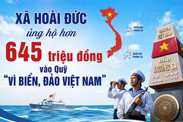 Xã Hoài Đức ủng hộ hơn 645 triệu đồng vào Quỹ “Vì biển, đảo Việt Nam”