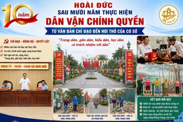 Hoài Đức sau mười năm thực hiện dân vận chính quyền - Từ văn bản chỉ đạo đến hơi thở của cơ sở