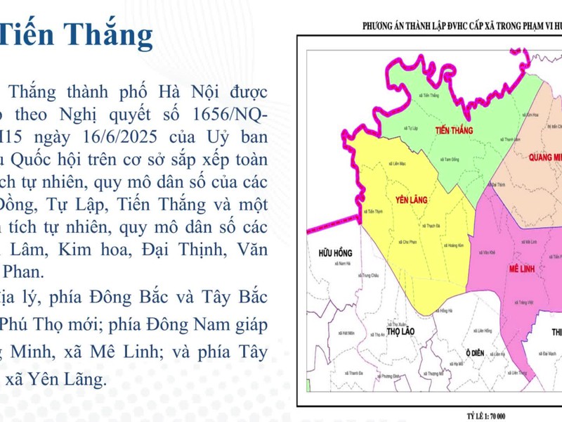 Giới thiệu tổng quan xã Tiến Thắng