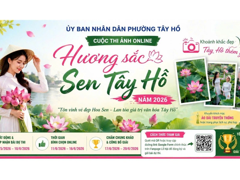 Phường Tây Hồ phát động cuộc thi ảnh Online 