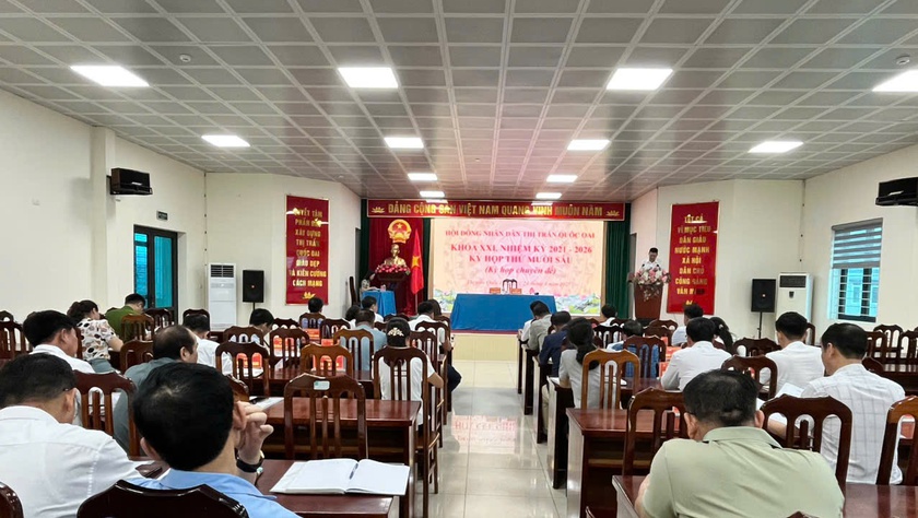 HĐND thị trấn Quốc Oai tổ chức kỳ họp thứ mười sáu thông qua phương án sắp xếp đơn vị hành chính cấp xã