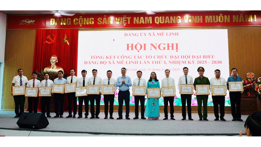 Đảng uỷ xã Mê Linh tổng kết công tác tổ chức Đại hội đại biểu Đảng bộ xã lần thứ I, nhiệm kỳ 2025 - 2030
