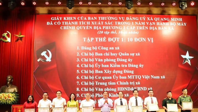 Xã Quang Minh vận hành hiệu quả bộ máy chính quyền địa phương hai cấp
