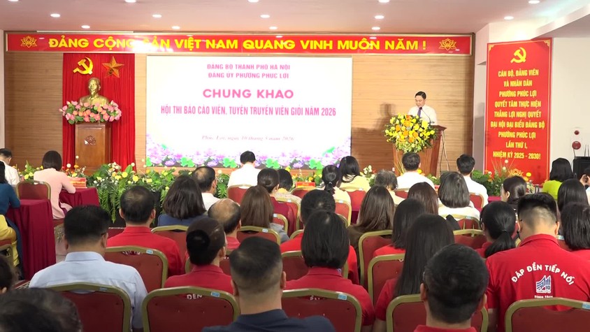 Chung khảo Hội thi Báo cáo viên, Tuyên truyền viên giỏi phường Phúc Lợi năm 2026
