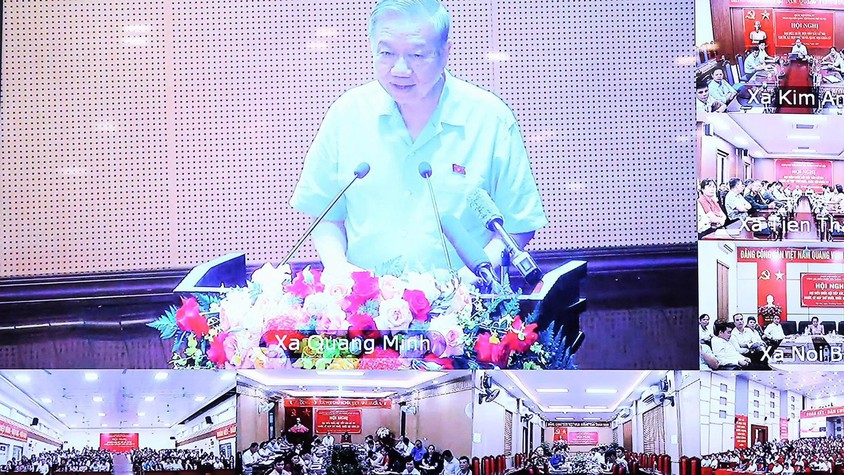 TỔNG BÍ THƯ TÔ LÂM CÙNG CÁC ĐẠI BIỂU QUỐC HỘI ĐÃ TIẾP XÚC CỬ TRI ĐƠN VỊ BẦU CỬ SỐ 10, THÀNH PHỐ HÀ NỘI