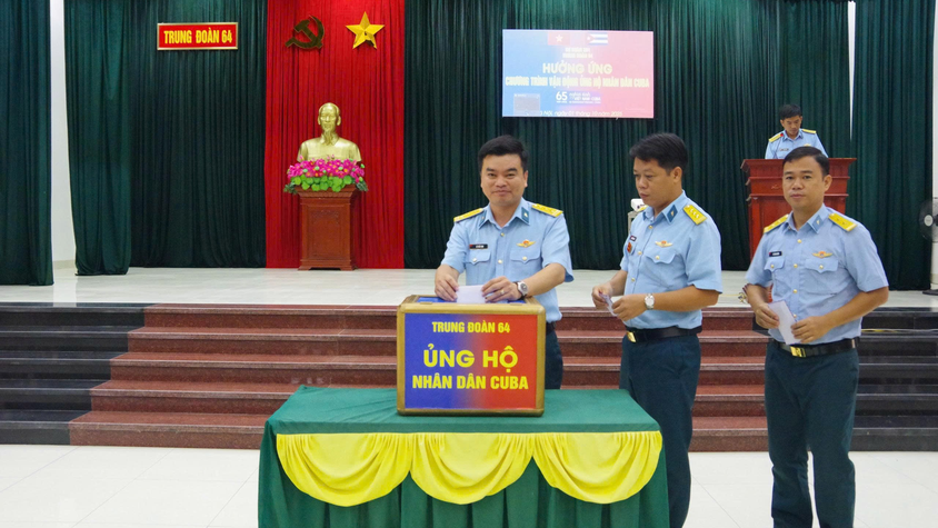 Trung đoàn 64, Sư đoàn 361: Chung tay ủng hộ nhân dân Cuba