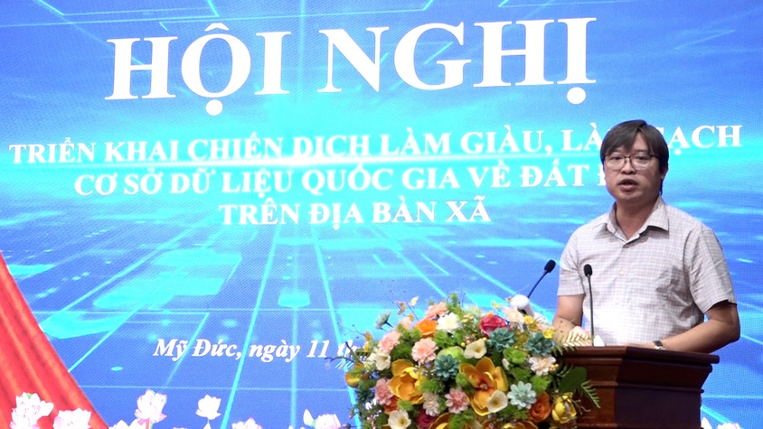 Xã Mỹ Đức triển khai thực hiện chiến dịch làm giàu, làm sạch cơ sở dữ liệu quốc gia về đất đai