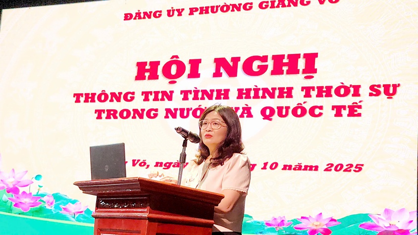 Đảng ủy phường Giảng Võ tổ chức Hội nghị thông tin tình hình thời sự trong nước và quốc tế 


