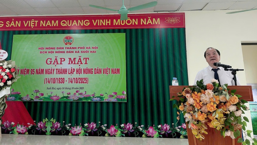 Hội nông dân xã Suối Hai tổ chức gặp mặt kỷ niệm nhân 95 năm Ngày thành lập Hội