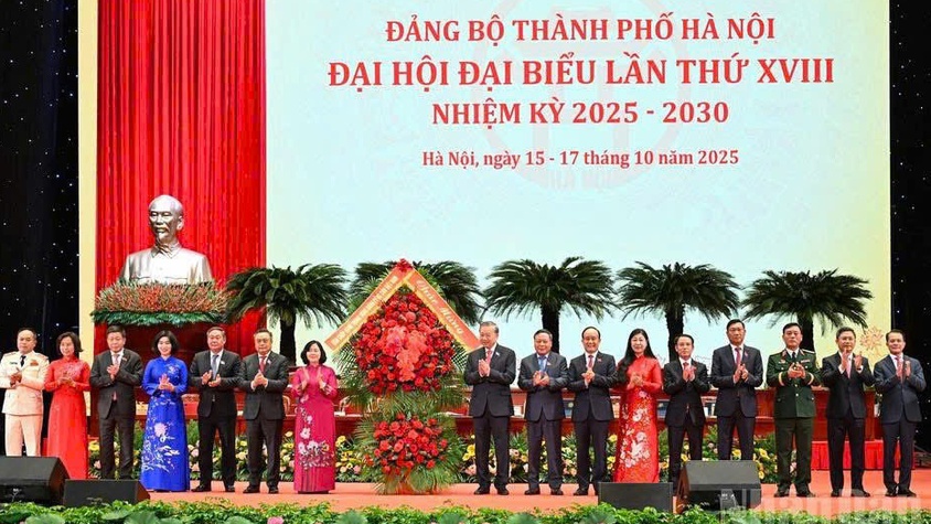 KHAI MẠC ĐẠI HỘI ĐẠI BIỂU ĐẢNG BỘ THÀNH PHỐ HÀ NỘI LẦN THỨ XVIII, NHIỆM KỲ 2025 - 2030