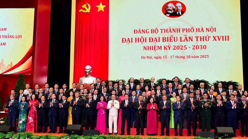 Bế mạc Đại hội đại biểu Đảng bộ thành phố Hà Nội khóa XVIII, nhiệm kỳ 2025-2030