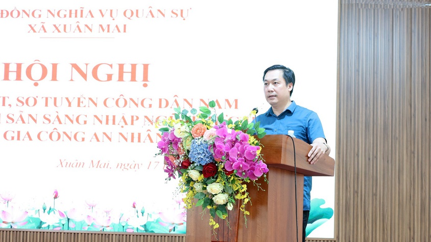 Xuân Mai tổ chức hội nghị xét duyệt, sơ tuyển công dân nam trong độ tuổi sẵn sàng nhập ngũ, thực hiện nghĩa vụ tham gia công an nhân dân năm 2026