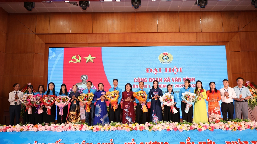 Đại hội Công đoàn xã Vân Đình lần thứ I, nhiệm kỳ 2025–2030: “Đoàn kết – Dân chủ – Kỷ cương – Đổi mới – Phát triển”