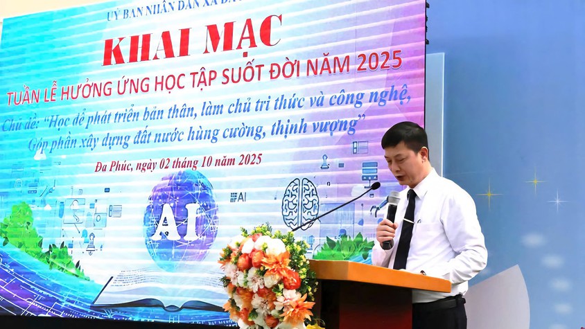 UBND xã Đa Phúc tổ chức Lễ khai mạc Tuần lễ học tập suốt đời năm 2025