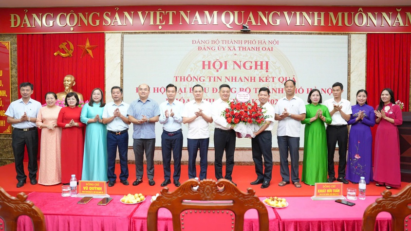 Đảng ủy xã Thanh Oai thông tin nhanh kết quả Đại hội đại biểu Đảng bộ Thành phố Hà Nội khóa XVIII, nhiệm kỳ 2025-2030