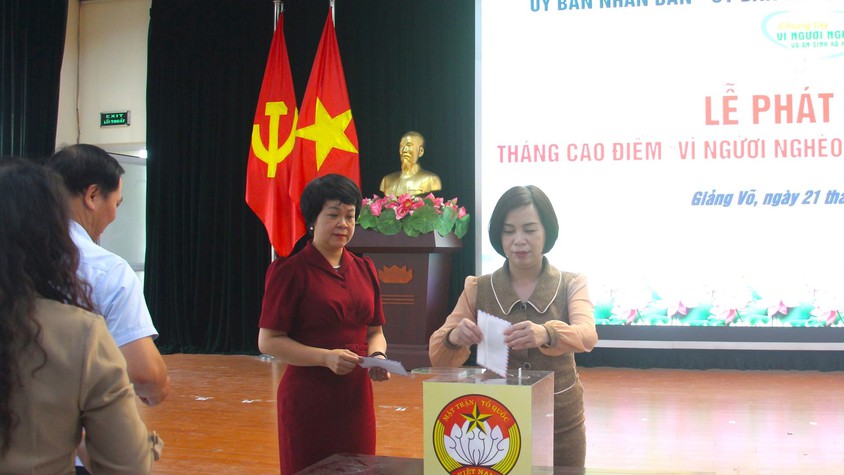 Quỹ Vì người nghèo phường Giảng Võ đạt hơn 1,3 tỷ đồng