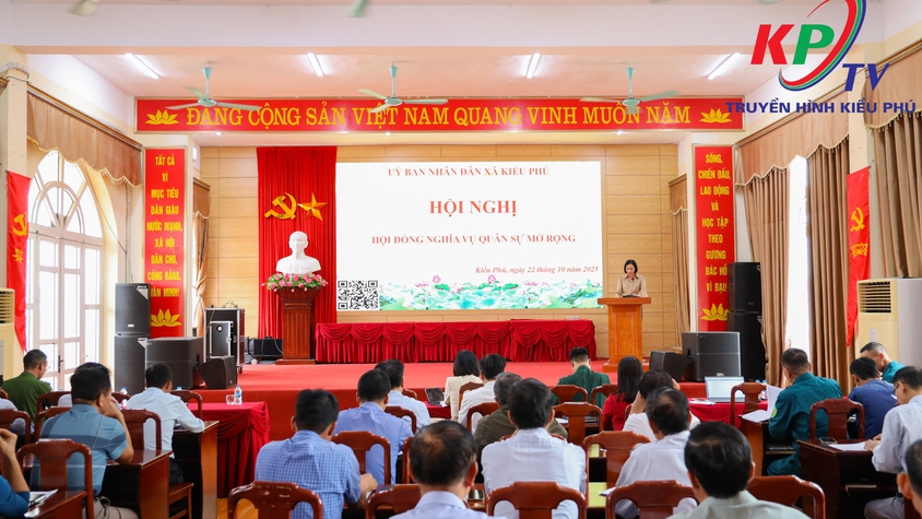 Xã Kiều Phú tổ chức hội nghị Hội đồng nghĩa vụ Quân sự mở rộng, báo cáo tiến độ công tác tuyển chọn và gọi công dân nhập ngũ năm 2026