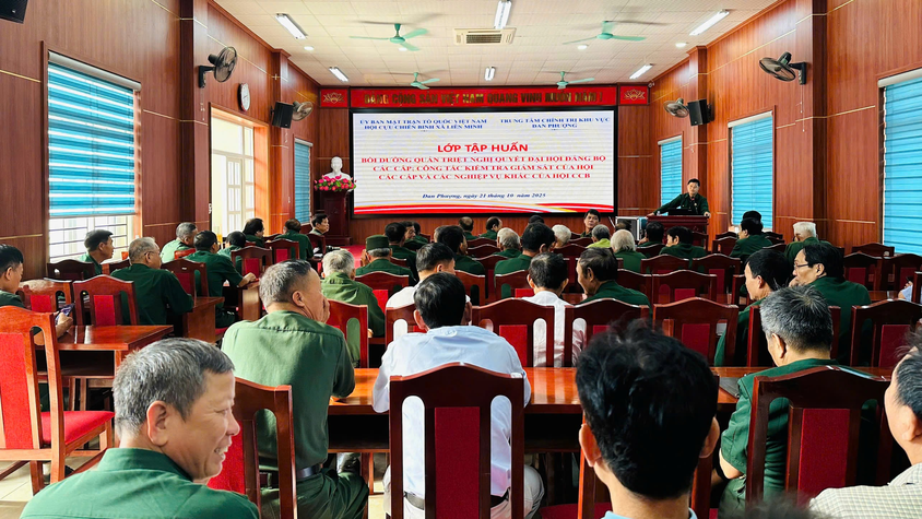 Tập huấn, bồi dưỡng nghiệp vụ công tác Hội CCB xã Liên Minh năm 2025