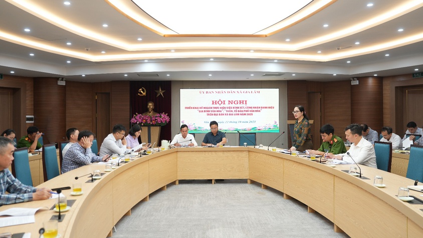 UBND xã Gia Lâm triển khai kế hoạch bình xét, công nhận danh hiệu gia đình văn hóa, thôn, tổ dân phố văn hóa năm 2025