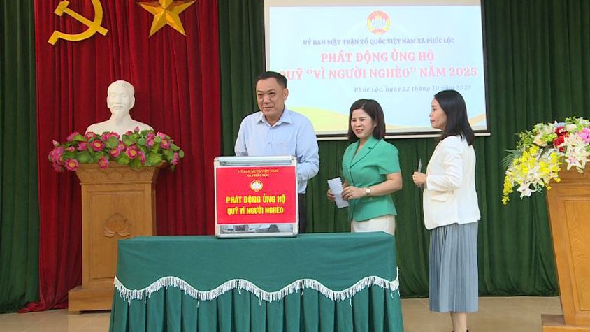 UBMTTQ Việt Nam, Trung tâm VH-TT&TT xã Phúc Lộc tổ chức phát động ủng hộ Quỹ 