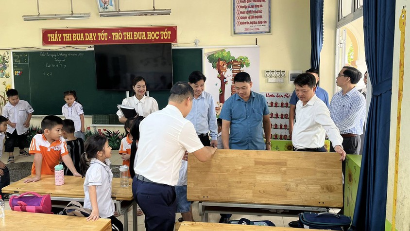 ĐẢNG ỦY XÃ BA VÌ KIỂM TRA CÔNG TÁC DẠY VÀ HỌC TẠI CÁC TRƯỜNG HỌC TRÊN ĐỊA BÀN XÃ