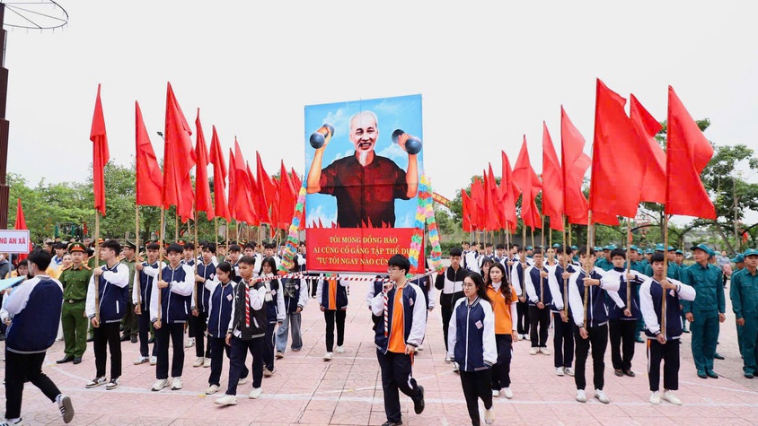 XÃ HỒNG VÂN TỔNG DUYỆT SẴN SÀNG CHO ĐẠI HỘI THỂ DỤC THỂ THAO XÃ LẦN THỨ I NĂM 2025