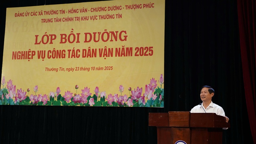 Lớp bồi dưỡng nghiệp vụ công tác dân vận và thông tin kết qủa Đại hội Đảng bộ Thành phố Hà Nội