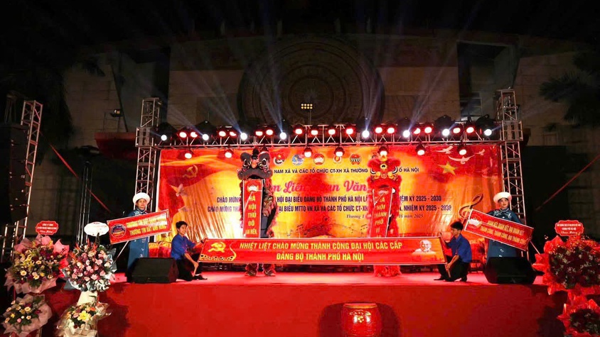 Đêm liên hoan văn nghệ chào mừng thành công Đại hội Đảng bộ Thành phố Hà Nội nhiệm kỳ 2025 – 2030.