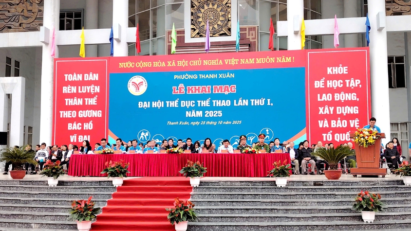 Phường Thanh Xuân: Tổ chức thành công khai mạc Đại hội thể dục thể thao lần thứ I năm 2025