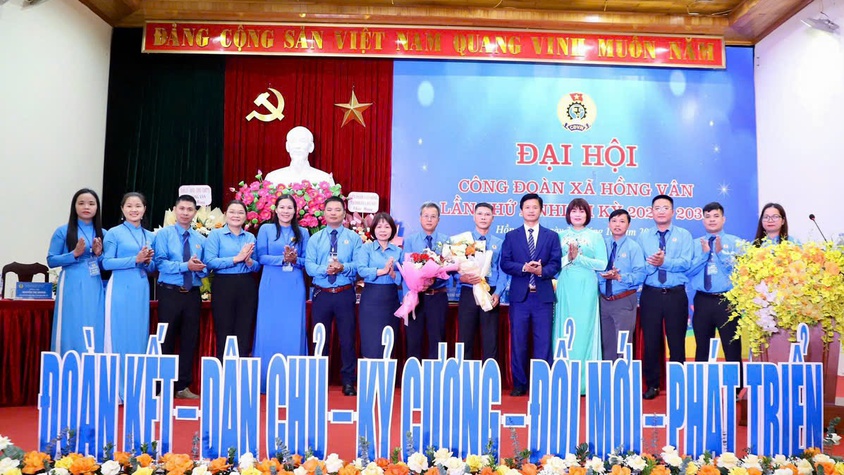 ĐẠI HỘI CÔNG ĐOÀN XÃ HỒNG VÂN LẦN THỨ I, NHIỆM KỲ 2025-2030 THÀNH CÔNG TỐT ĐẸP