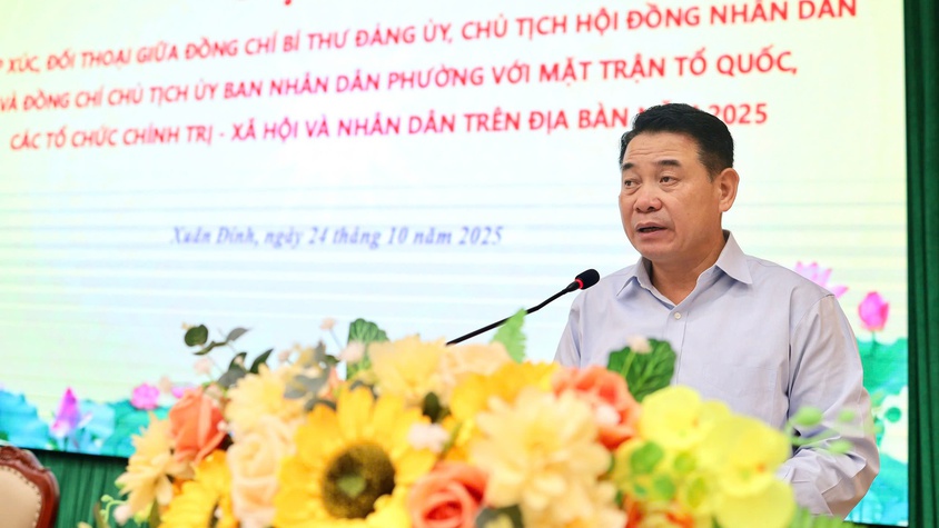 Phường Xuân Đỉnh: Tiếp xúc, đối thoại trực tiếp giữa lãnh đạo quận với Ủy ban MTTQ và các tổ chức CT-XH và Nhân dân