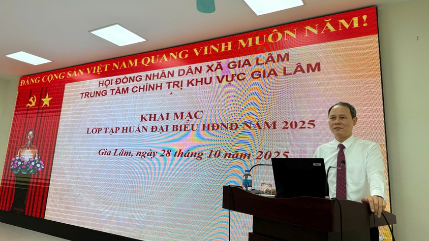 Tập huấn bồi dưỡng kiến thức, kỹ năng hoạt động cho đại biểu HĐND xã Gia Lâm năm 2025