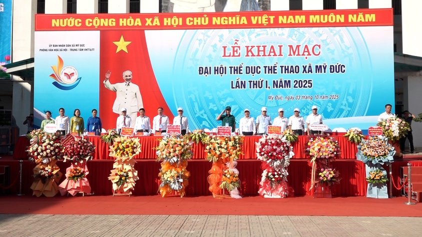 Xã Mỹ Đức Khai mạc Đại hội Thể dục Thể thao lần thứ I - Năm 2025