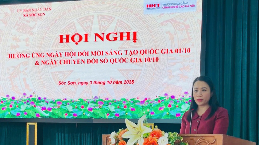 XÃ SÓC SƠN HƯỞNG ỨNG NGÀY HỘI ĐỔI MỚI SÁNG TẠO QUỐC GIA 01/10 VÀ NGÀY CHUYỂN ĐỔI SỐ QUỐC GIA 10/10