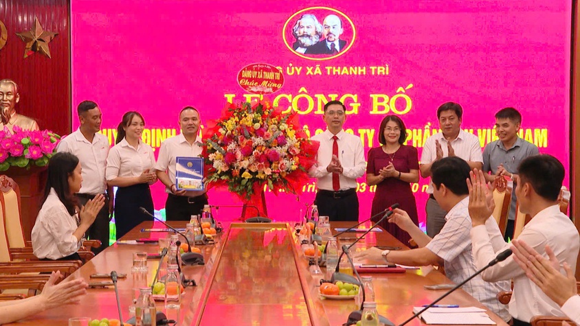 Đảng ủy xã Thanh Trì công bố thành lập Chi bộ Công ty Cổ phần LRV Việt Nam: Bước tiến quan trọng trong công tác xây dựng Đảng trong doanh nghiệp ngoài khu vực nhà nước