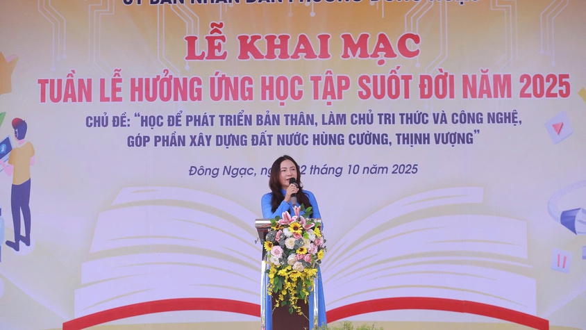 PHƯỜNG ĐÔNG NGẠC PHÁT ĐỘNG TUẦN LỄ HƯỞNG ỨNG HỌC TẬP SUỐT ĐỜI NĂM 2025